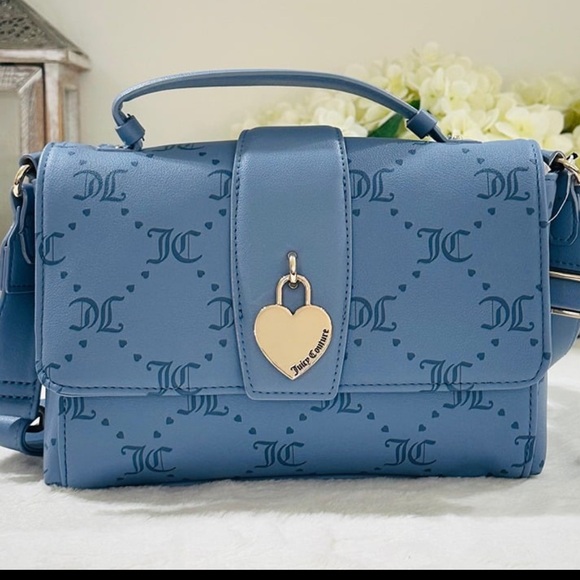 NWT Juicy Couture Choose Juicy Slate Blue Crossbody $79 - Picture 2 of 6